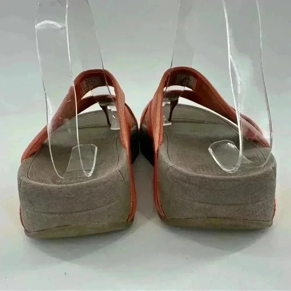 Fitflop womens sandals size 5 36 coral suede flatform orthopedic walking - Picture 5 of 12
